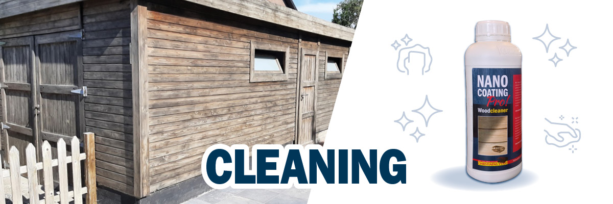 Autoclaaf tuinhuis behandeld met Woodcleaner Nano Coating Pro